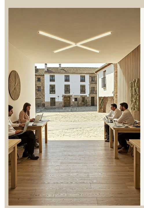 Personas trabajando en entorno rural